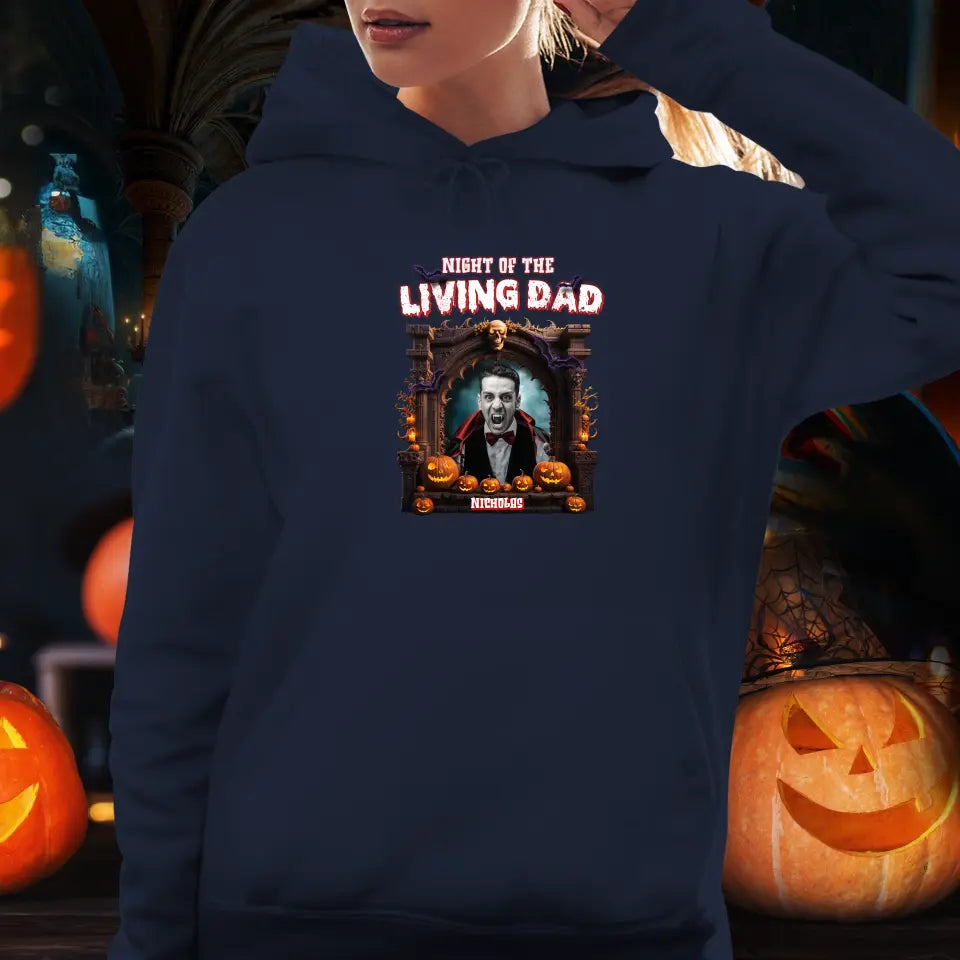 Night Of The Living Dad - Custom Photo - Personalized Gifts For Dad - T-shirt