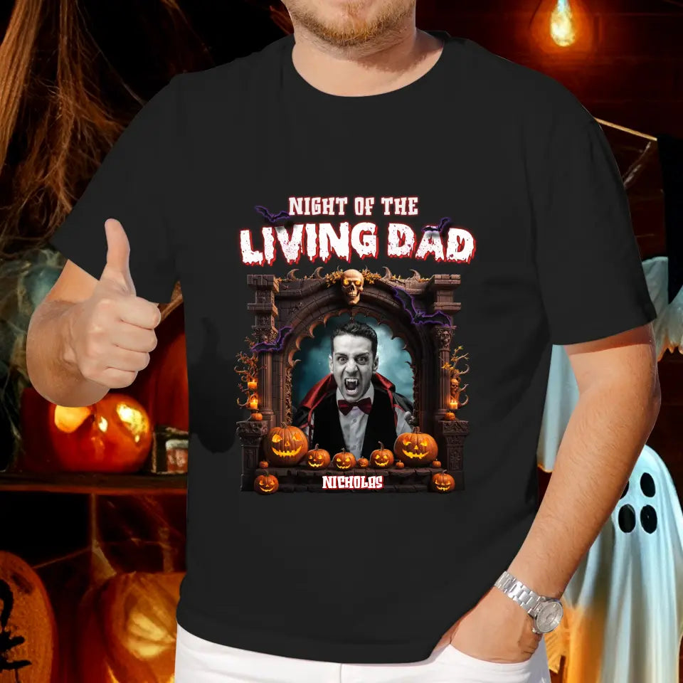 Night Of The Living Dad - Custom Photo - Personalized Gifts For Dad - Hoodie