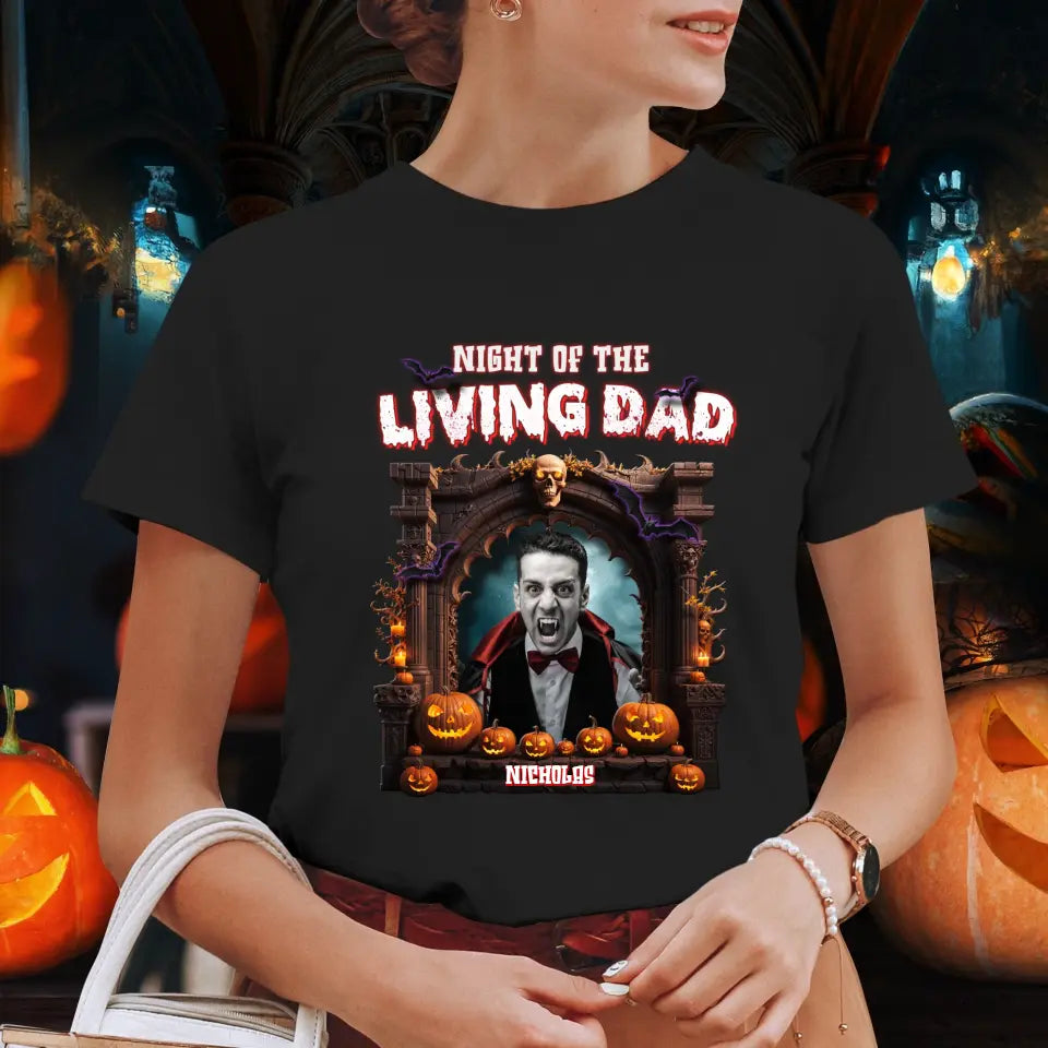 Night Of The Living Dad - Custom Photo - Personalized Gifts For Dad - Hoodie