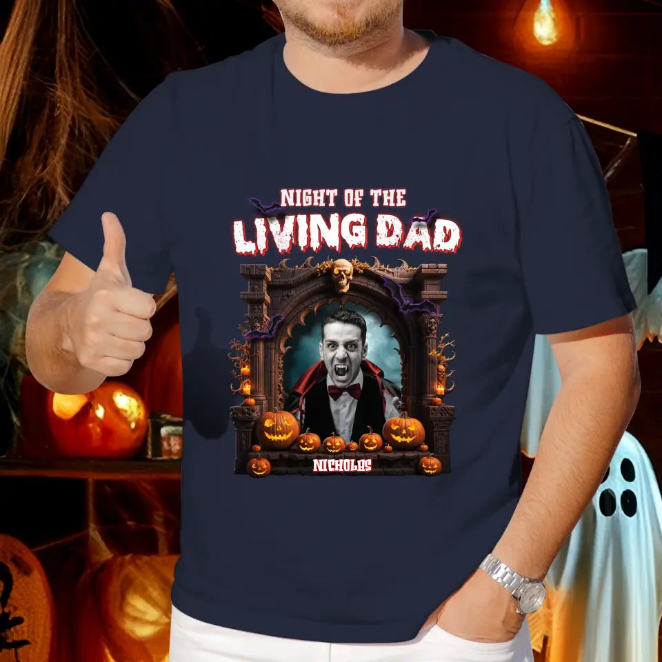 Night Of The Living Dad - Custom Photo - Personalized Gifts For Dad - Hoodie