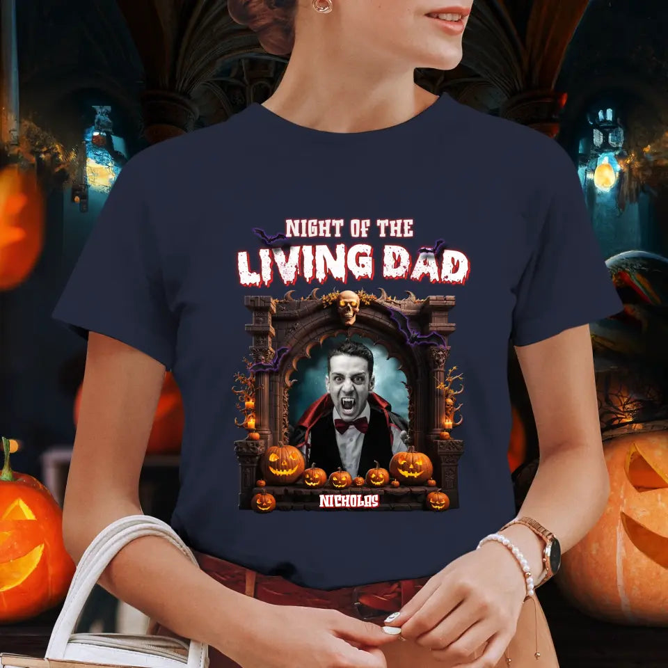 Night Of The Living Dad - Custom Photo - Personalized Gifts For Dad - Hoodie