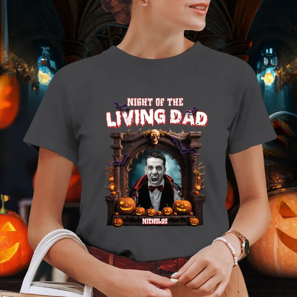 Night Of The Living Dad - Custom Photo - Personalized Gifts For Dad - Hoodie