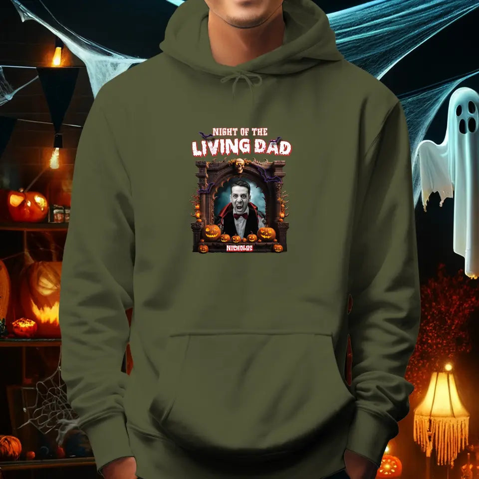 Night Of The Living Dad - Custom Photo - Personalized Gifts For Dad - Hoodie