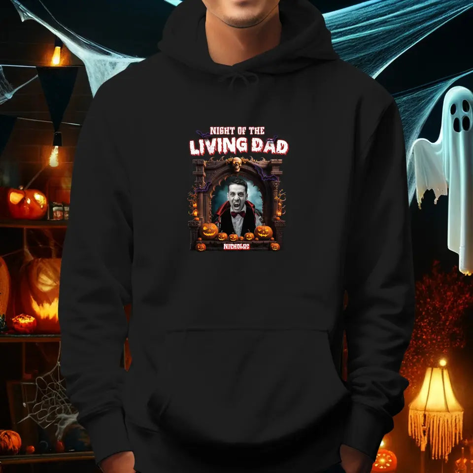 Night Of The Living Dad - Custom Photo - Personalized Gifts For Dad - Hoodie