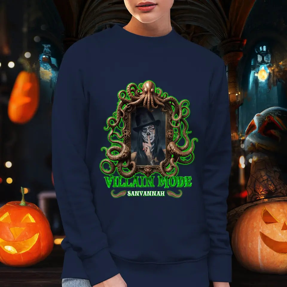 Villain Mode - Custom Photo - Personalized Gifts For Mom - T-shirt