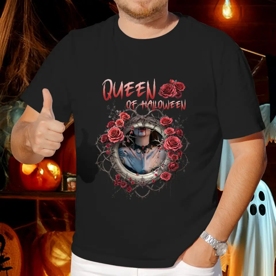 Queen Of Halloween - Custom Photo - Personalized Gifts For Mom - T-shirt