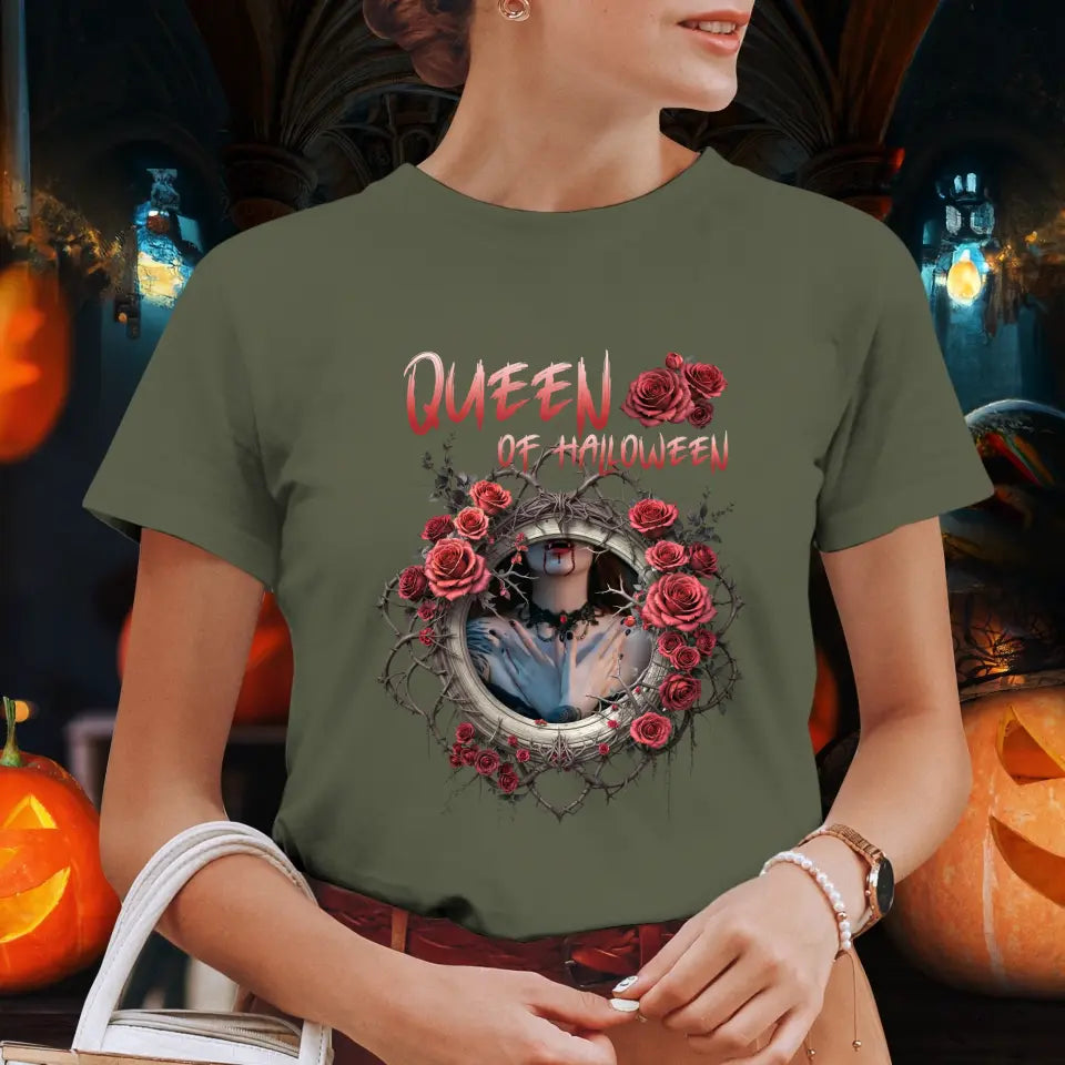 Queen Of Halloween - Custom Photo - Personalized Gifts For Mom - T-shirt