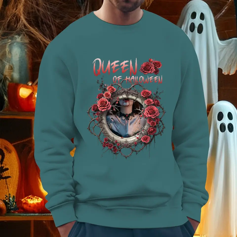 Queen Of Halloween - Custom Photo - Personalized Gifts For Mom - T-shirt