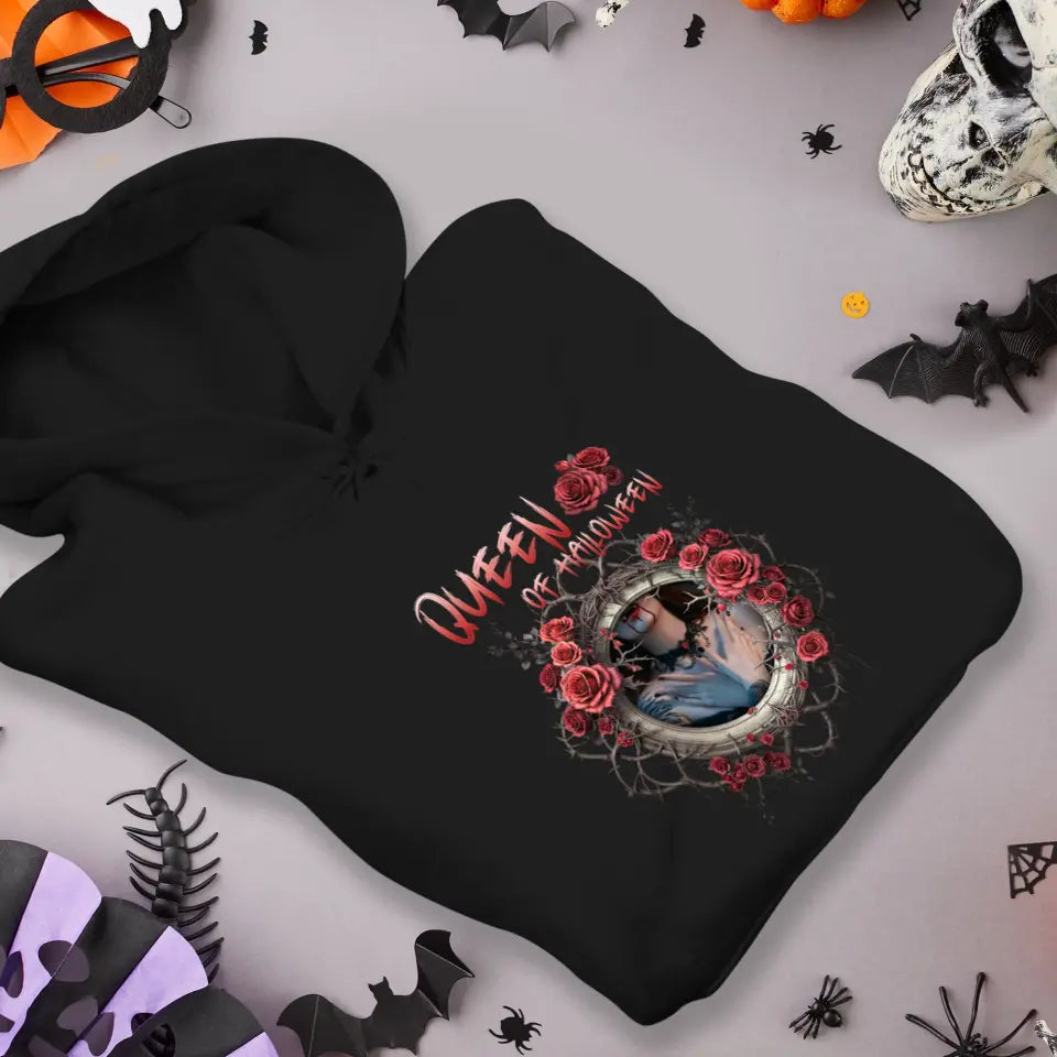 Queen Of Halloween - Custom Photo - Personalized Gifts For Mom - T-shirt