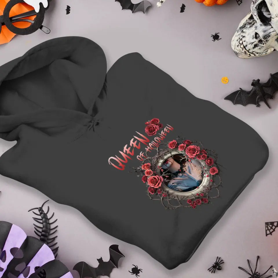 Queen Of Halloween - Custom Photo - Personalized Gifts For Mom - T-shirt