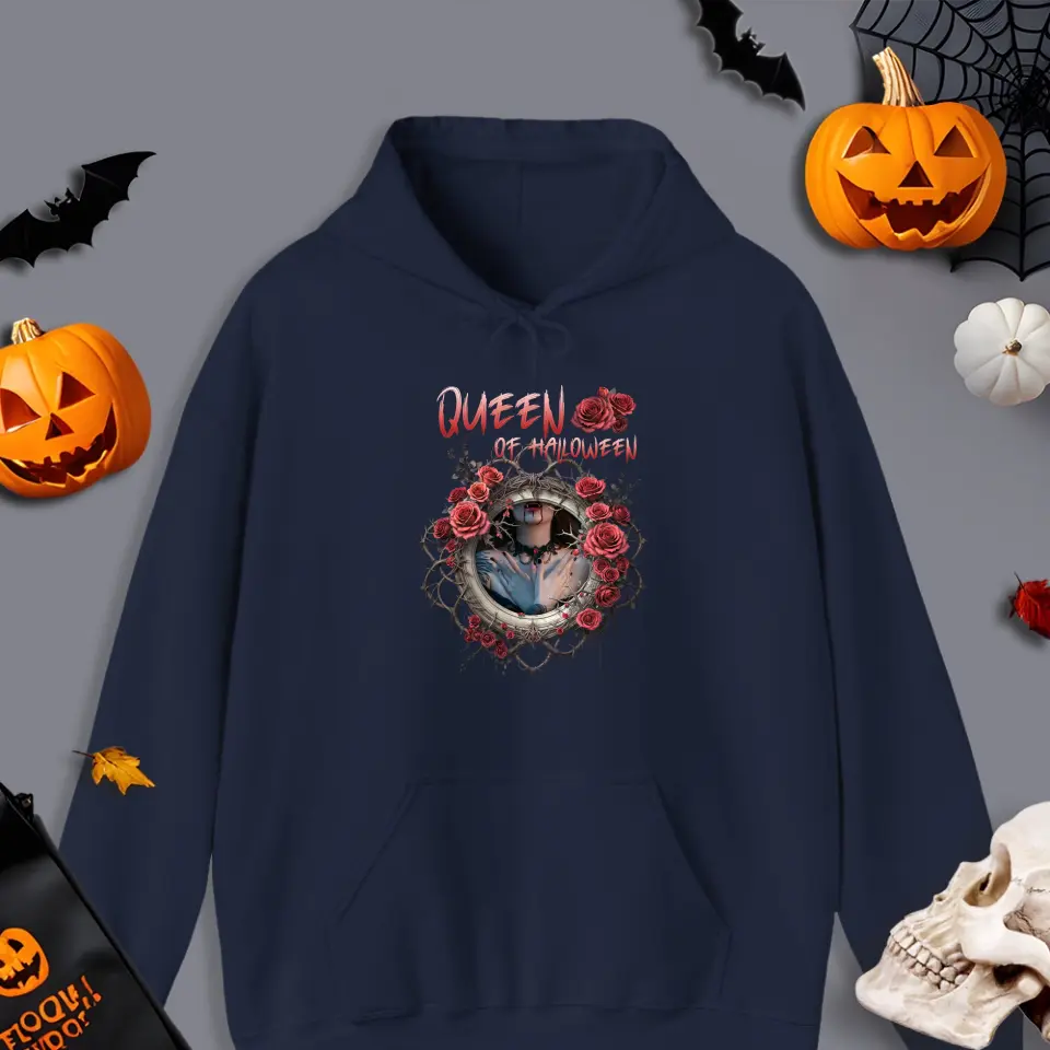 Queen Of Halloween - Custom Photo - Personalized Gifts For Mom - T-shirt