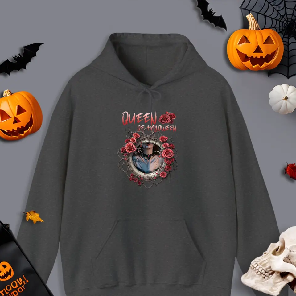 Queen Of Halloween - Custom Photo - Personalized Gifts For Mom - Sweater