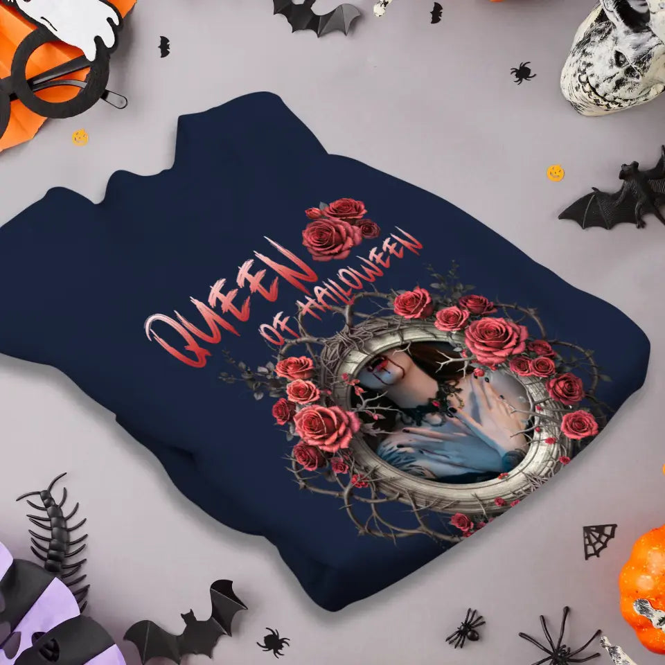 Queen Of Halloween - Custom Photo - Personalized Gifts For Mom - Sweater