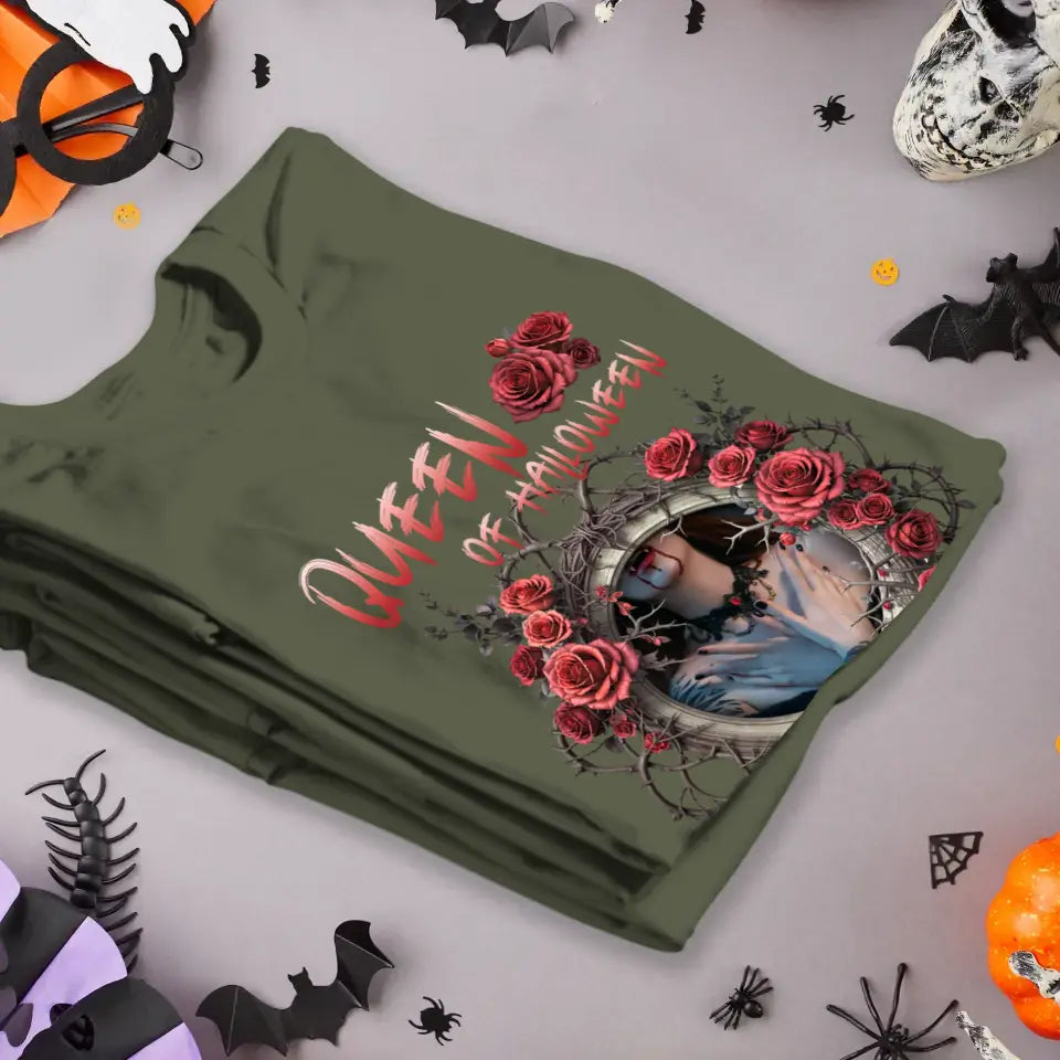 Queen Of Halloween - Custom Photo - Personalized Gifts For Mom - Sweater