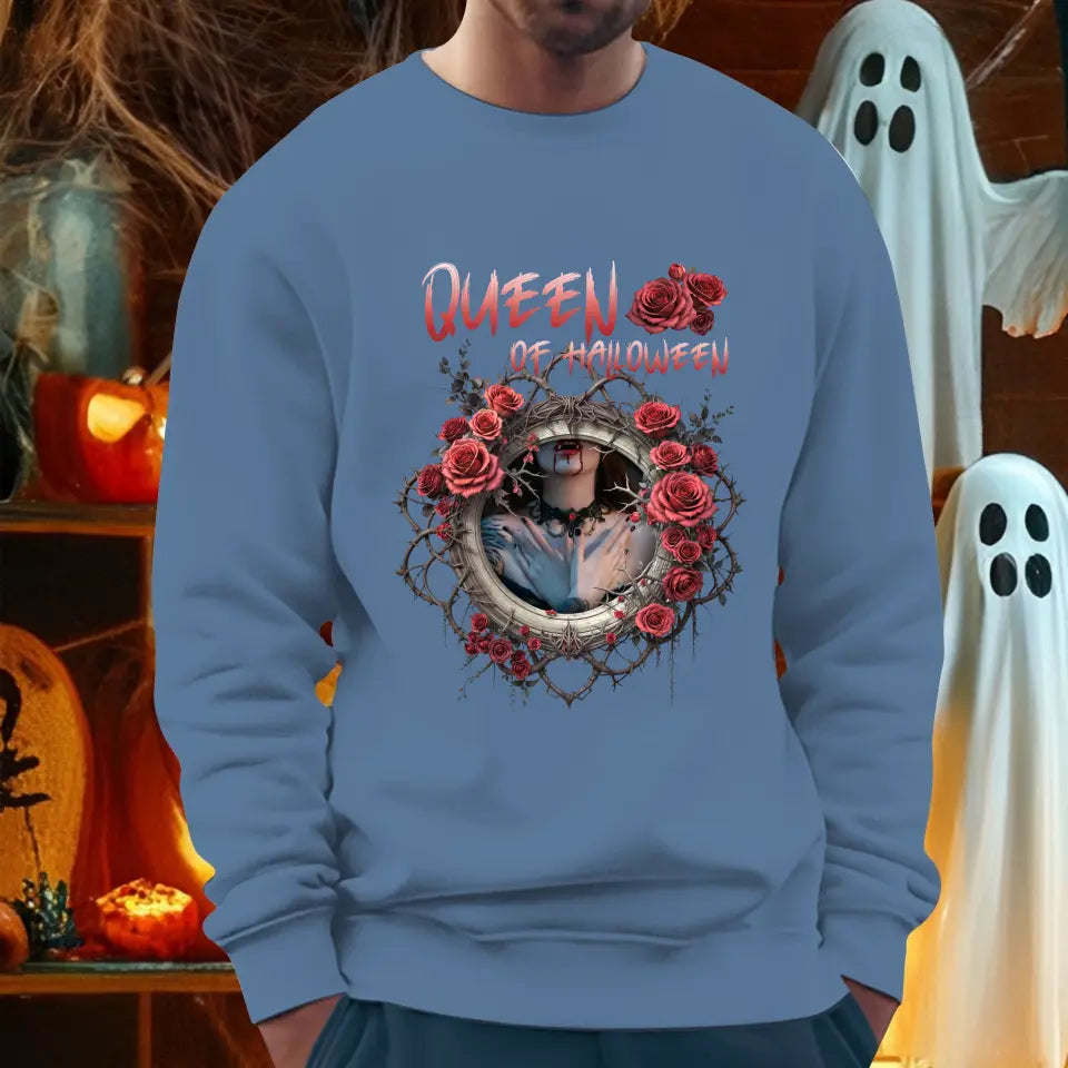 Queen Of Halloween - Custom Photo - Personalized Gifts For Mom - Hoodie