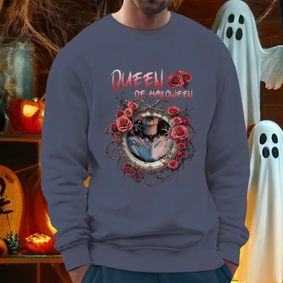 Queen Of Halloween - Custom Photo - Personalized Gifts For Mom - Hoodie