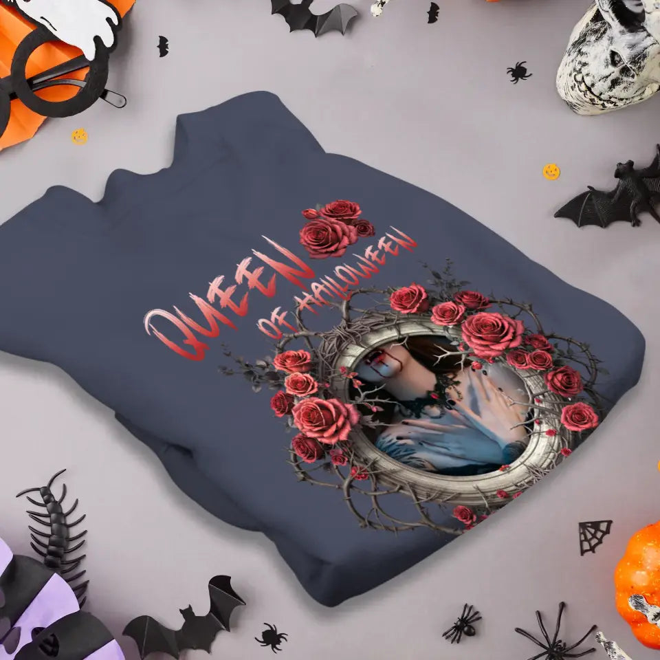 Queen Of Halloween - Custom Photo - Personalized Gifts For Mom - Hoodie