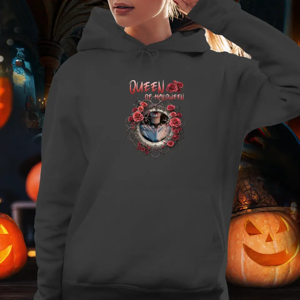 Queen Of Halloween - Custom Photo - Personalized Gifts For Mom - Hoodie