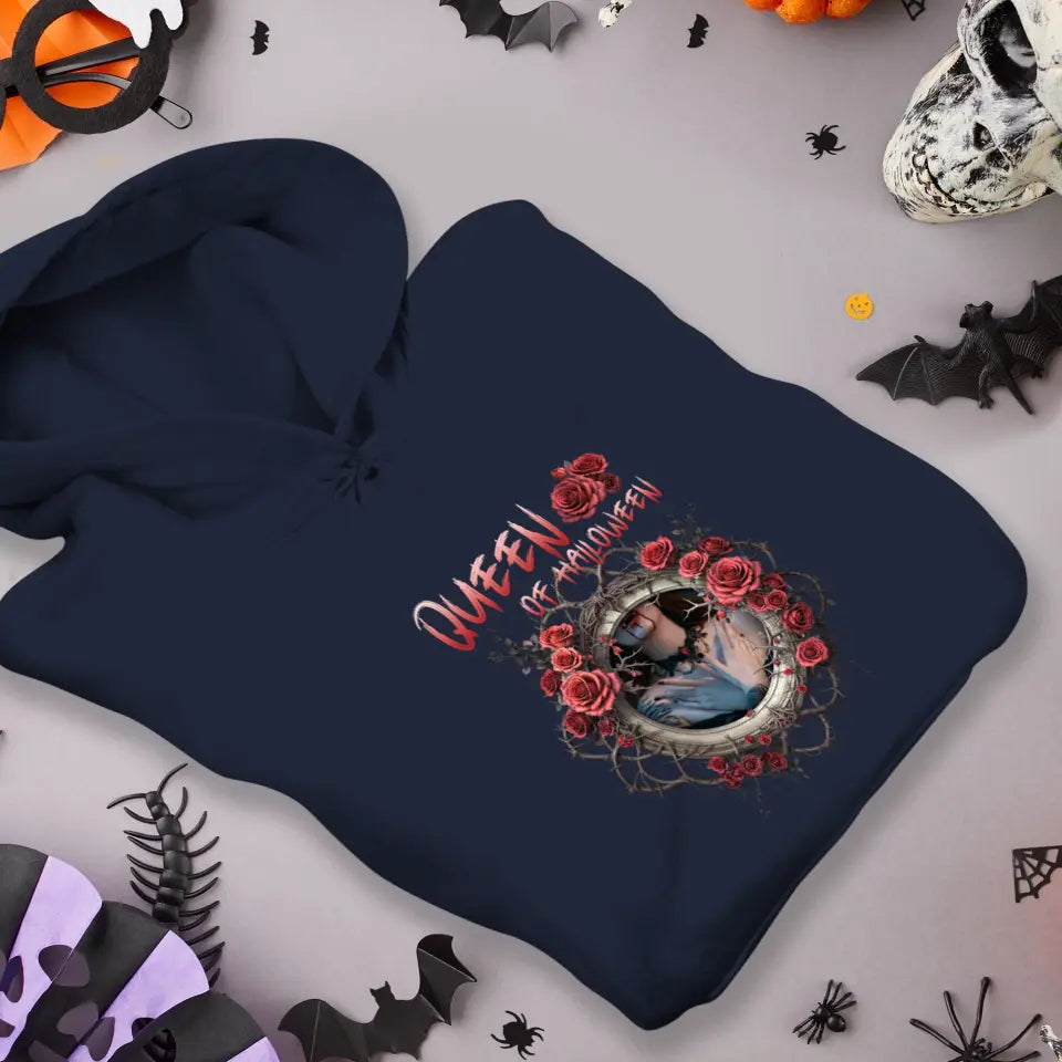 Queen Of Halloween - Custom Photo - Personalized Gifts For Mom - Hoodie