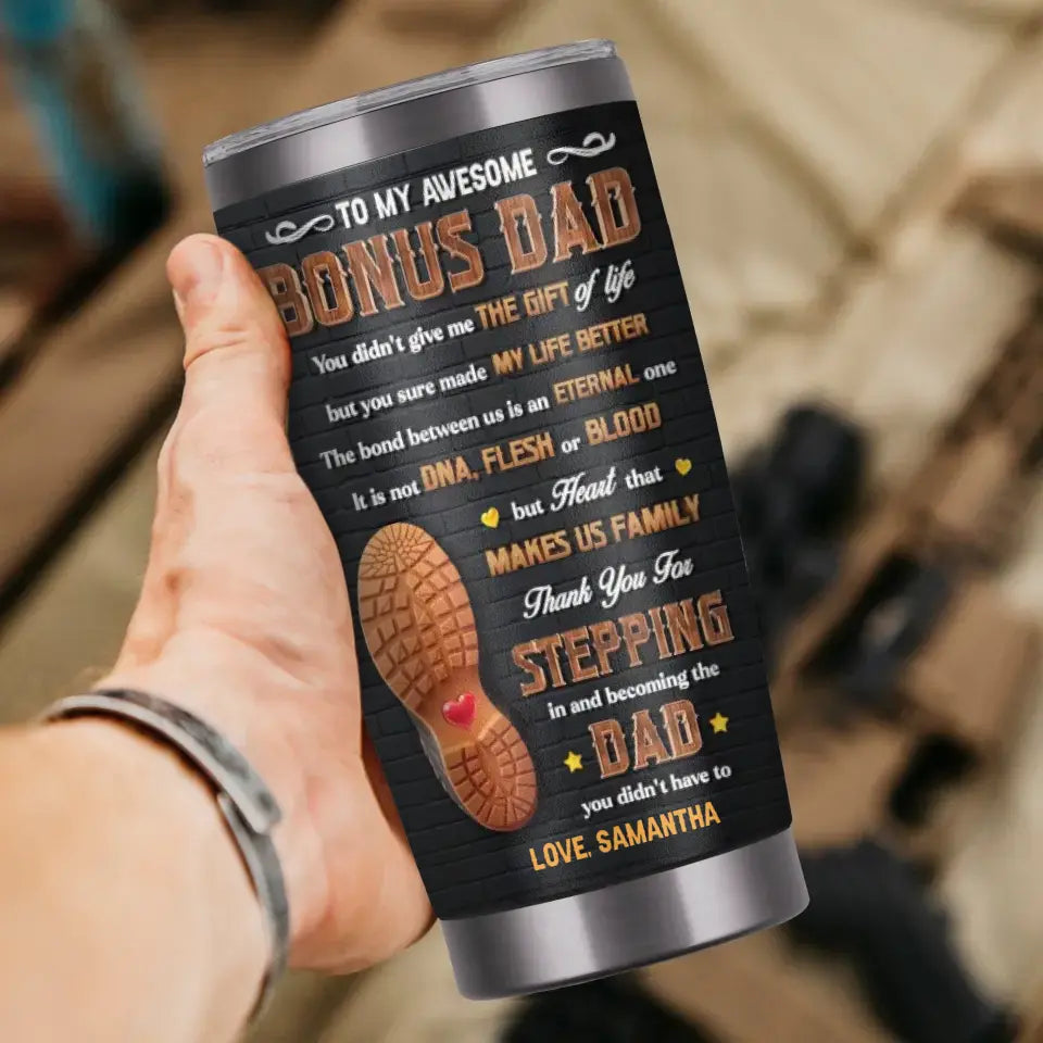 This Man Is The Best Dad - Custom Photo - Personalized Gifts For Dad - Tumbler