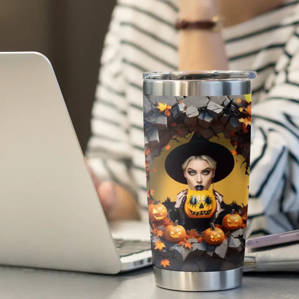 Pumpkin Call Me Mom - Custom Photo - Personalized Gifts For Mom - 20oz Tumbler