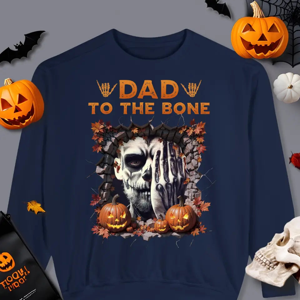 Dad To The Bone - Custom Photo - Personalized Gifts For Dad - Sweater