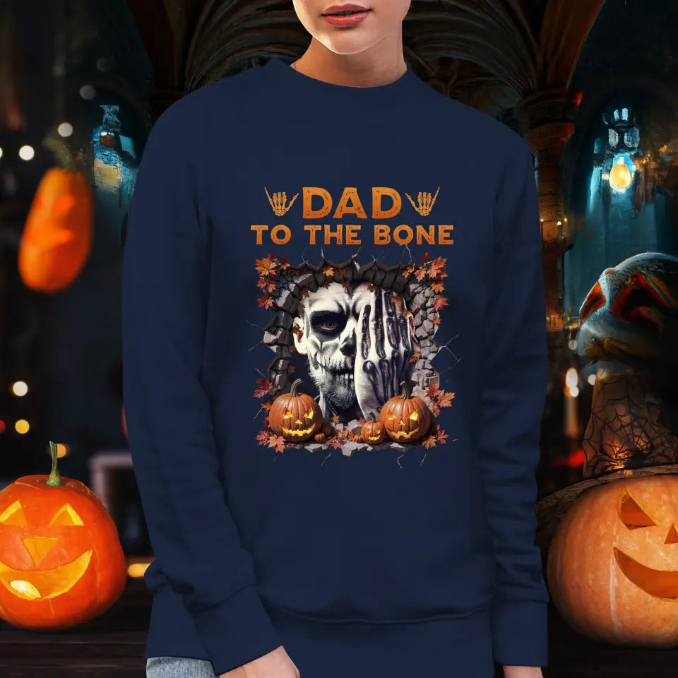 Dad To The Bone - Custom Photo - Personalized Gifts For Dad - Sweater