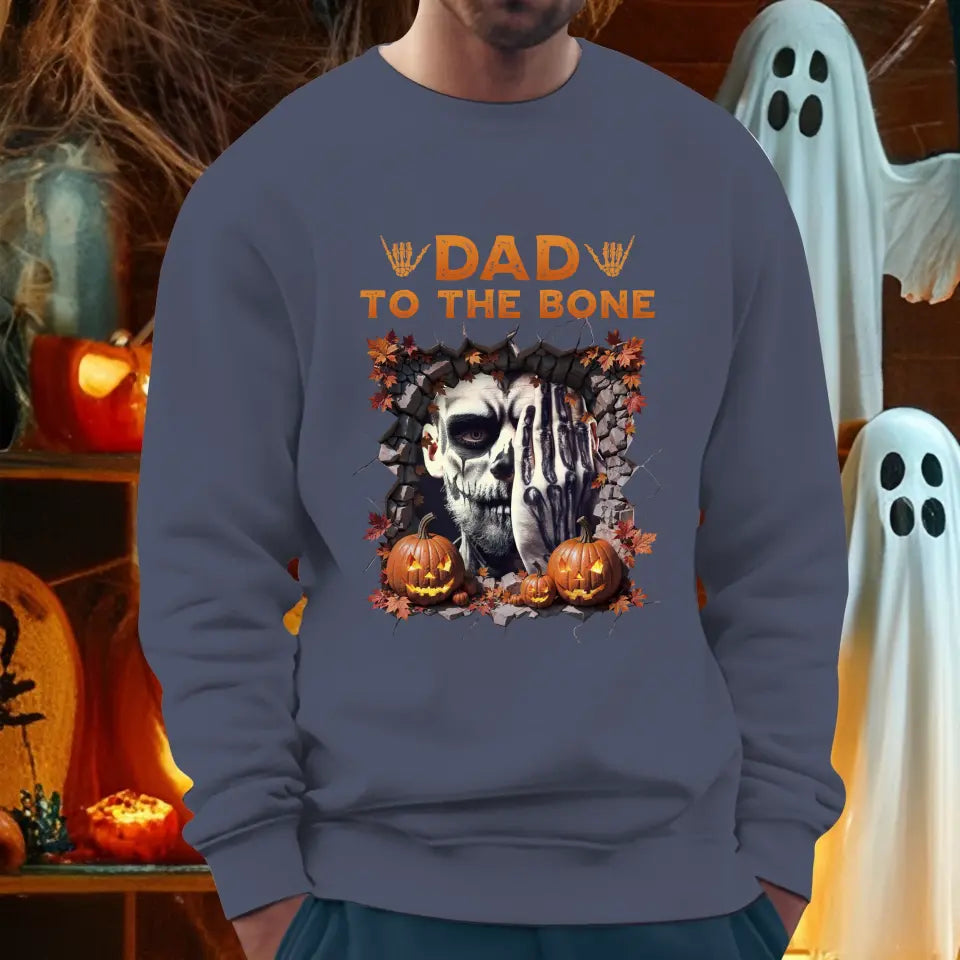 Dad To The Bone - Custom Photo - Personalized Gifts For Dad - Sweater