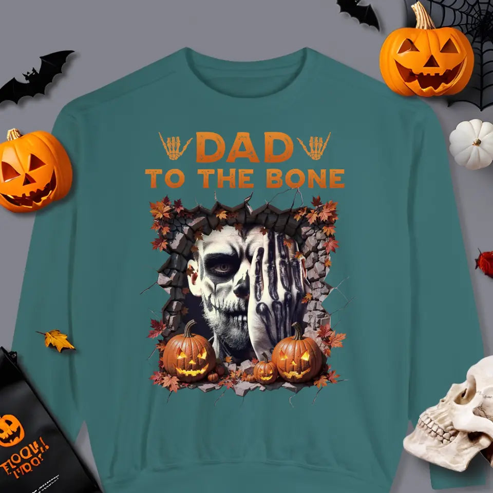 Dad To The Bone - Custom Photo - Personalized Gifts For Dad - Sweater