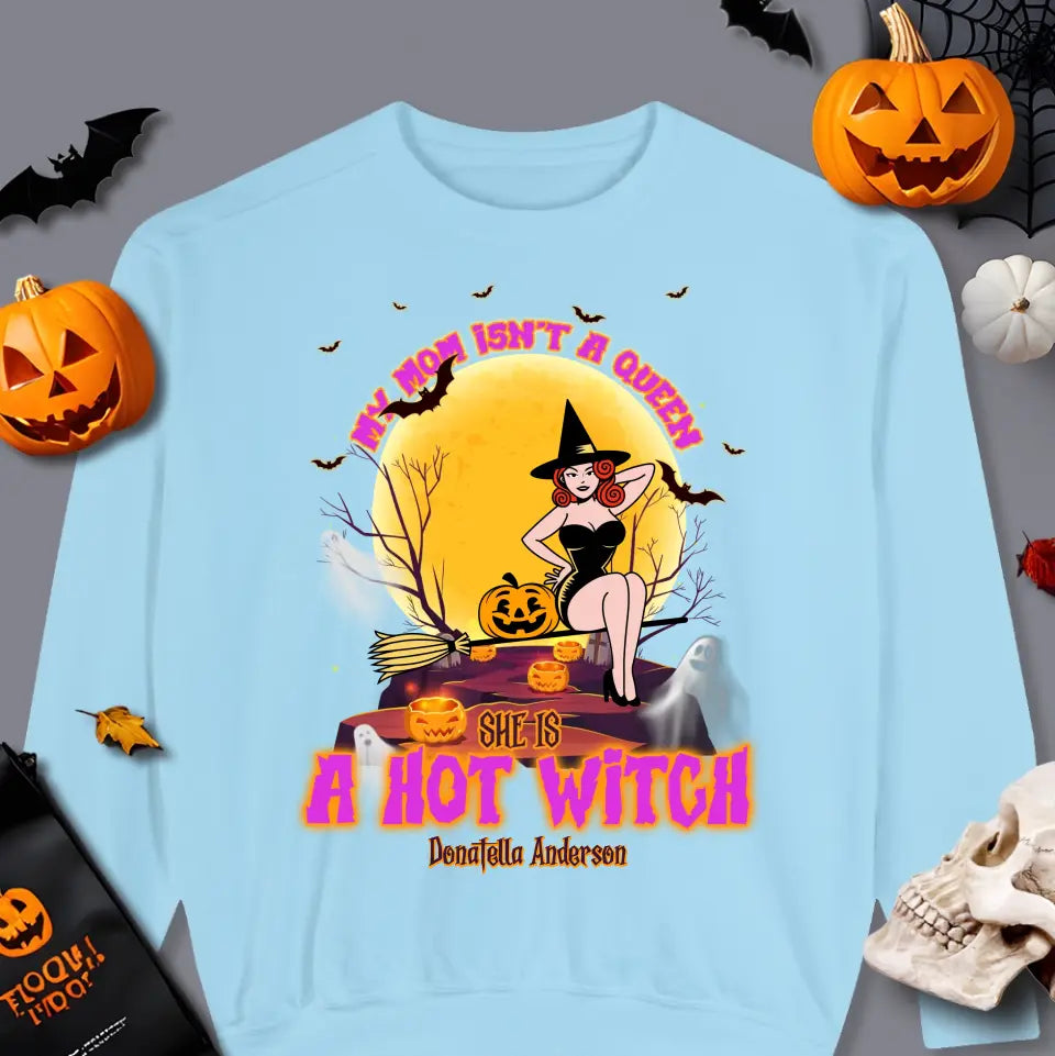 My Mom Is A Hot Witch - Custom Name - Personalized Gifts For Mom - Sweater