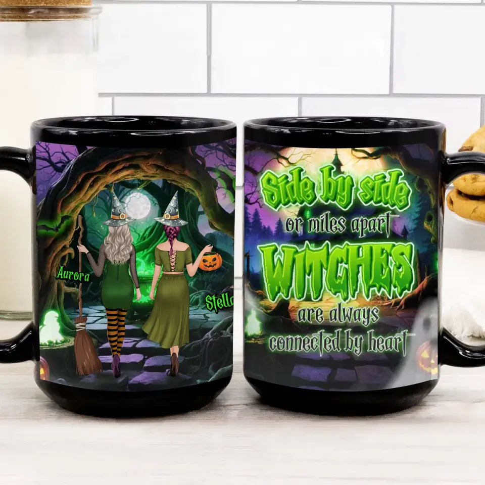 Witches Are Always Connected - Custom Name - Personalized Gifts For Bestie - Mug