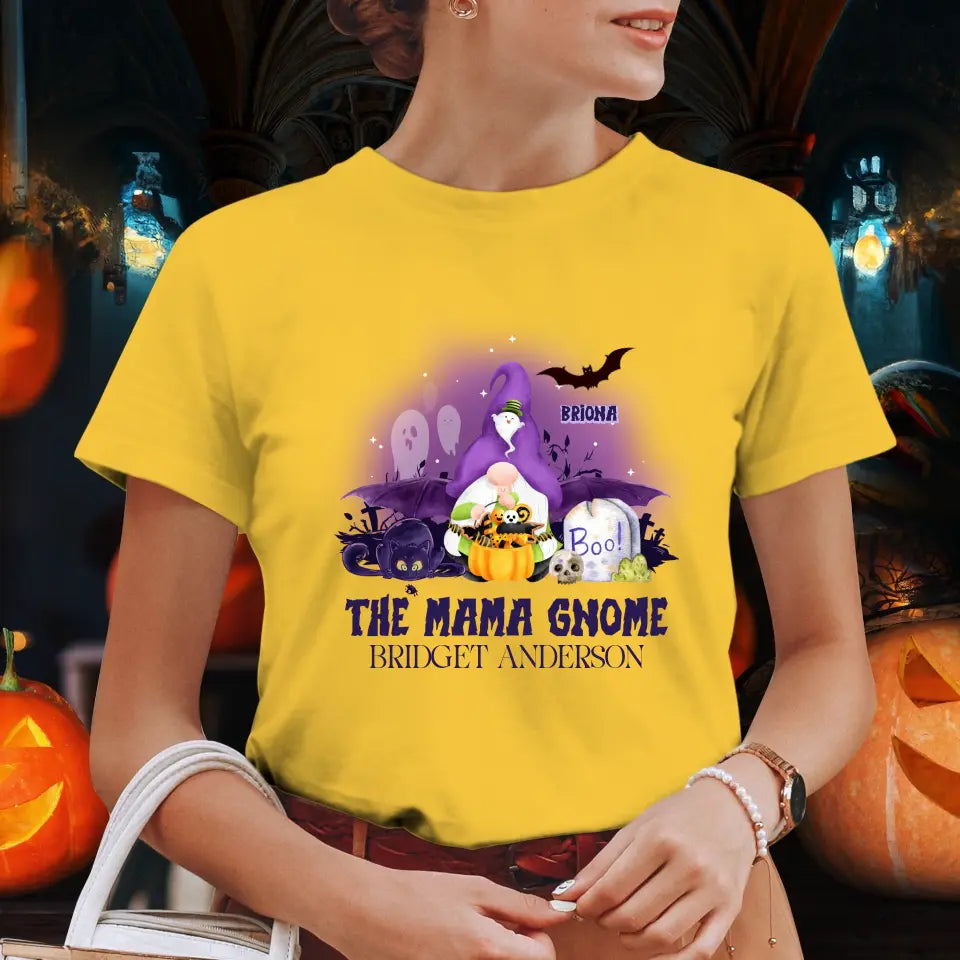 The Mama Gnome - Custom Name - Personalized Gifts For Mom - T-Shirt