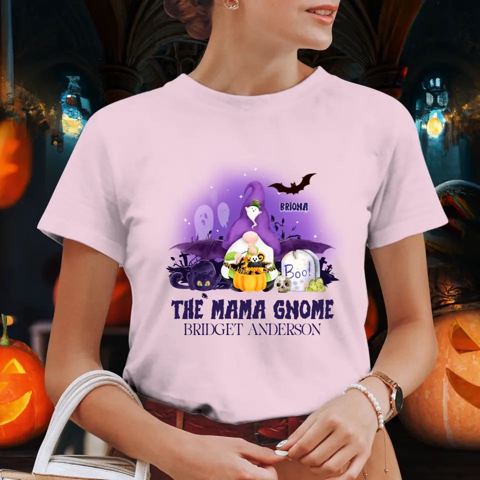 The Mama Gnome - Custom Name - Personalized Gifts For Mom - T-Shirt