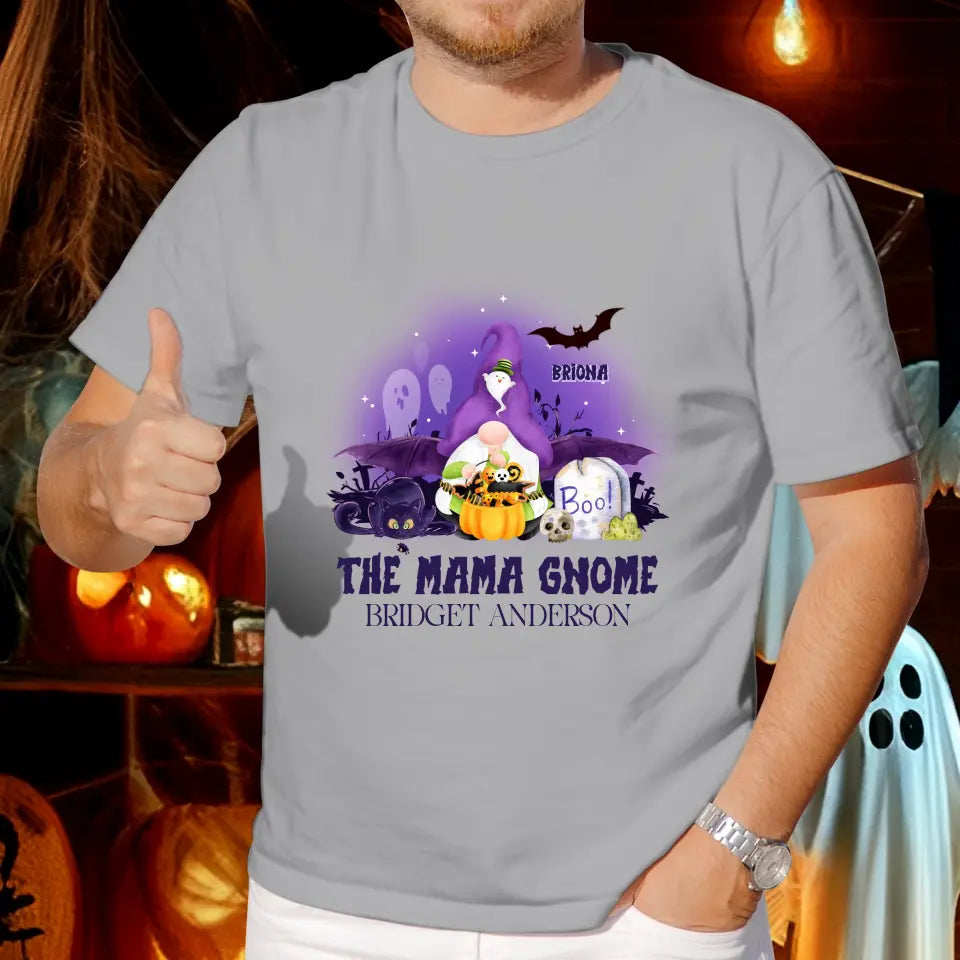 The Mama Gnome - Custom Name - Personalized Gifts For Mom - T-Shirt