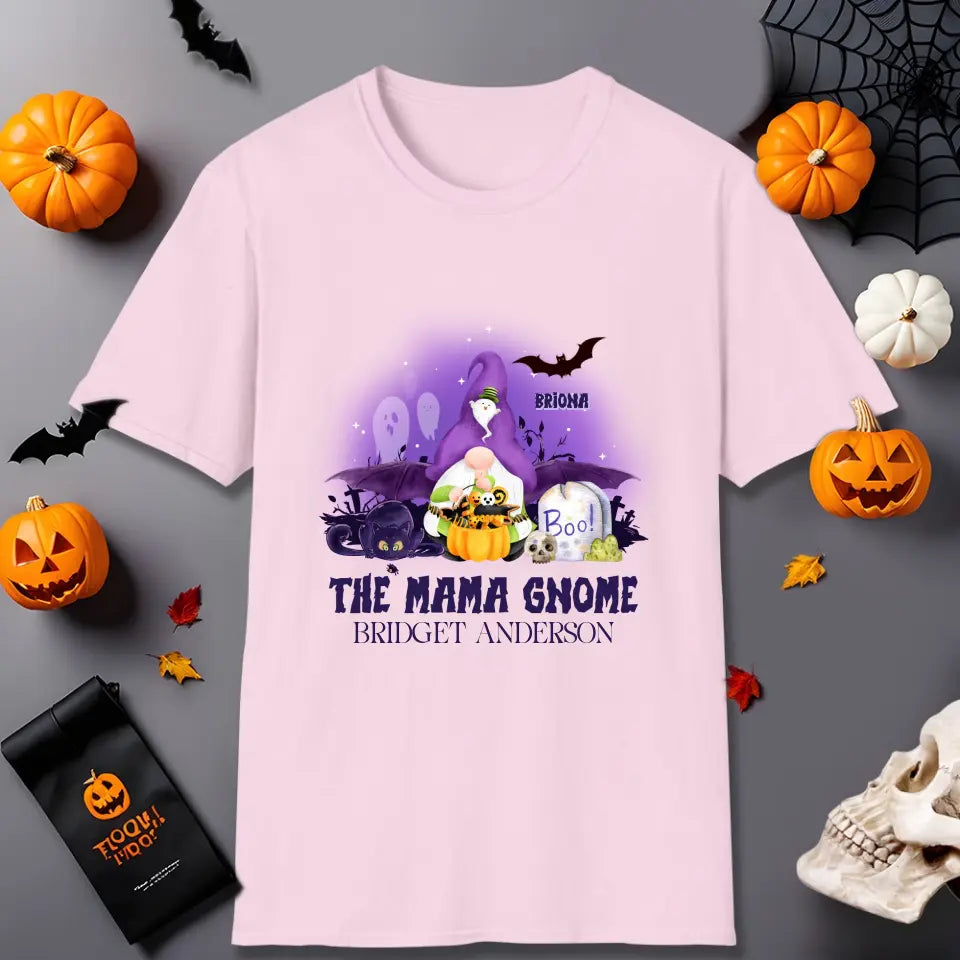 The Mama Gnome - Custom Name - Personalized Gifts For Mom - T-Shirt