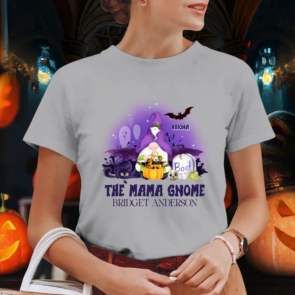 The Mama Gnome - Custom Name - Personalized Gifts For Mom - T-Shirt