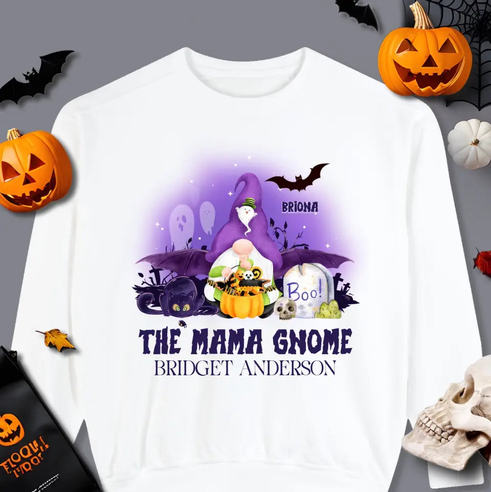 The Mama Gnome - Custom Name - Personalized Gifts For Mom - T-Shirt