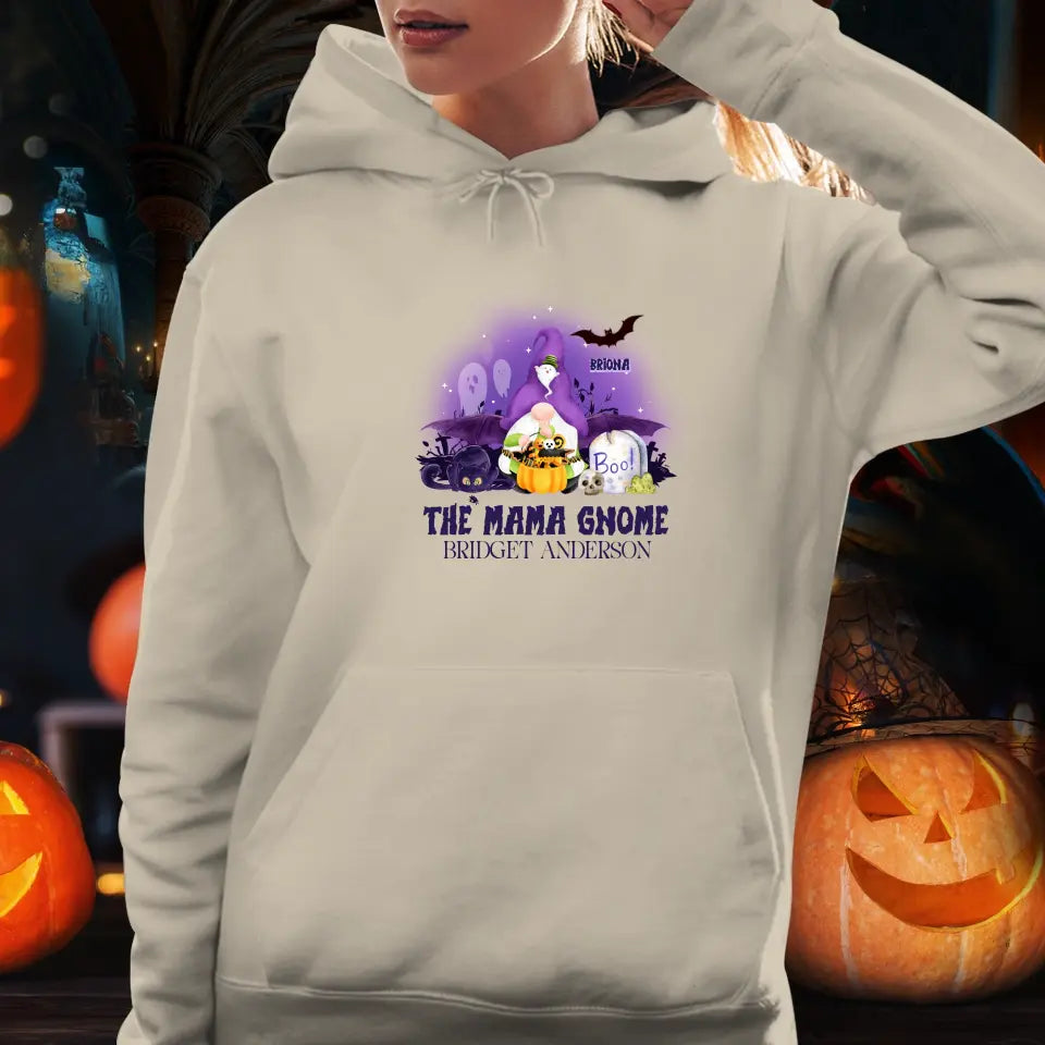 The Mama Gnome - Custom Name - Personalized Gifts For Mom - Hoodie