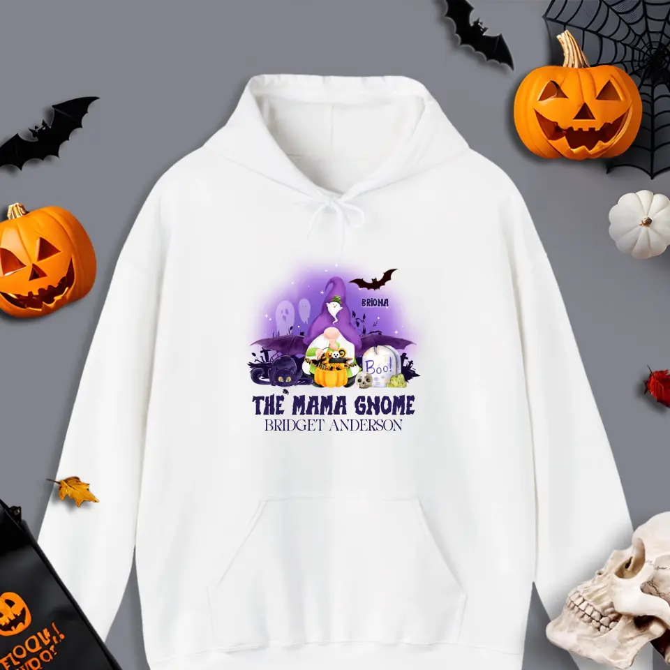 The Mama Gnome - Custom Name - Personalized Gifts For Mom - Hoodie