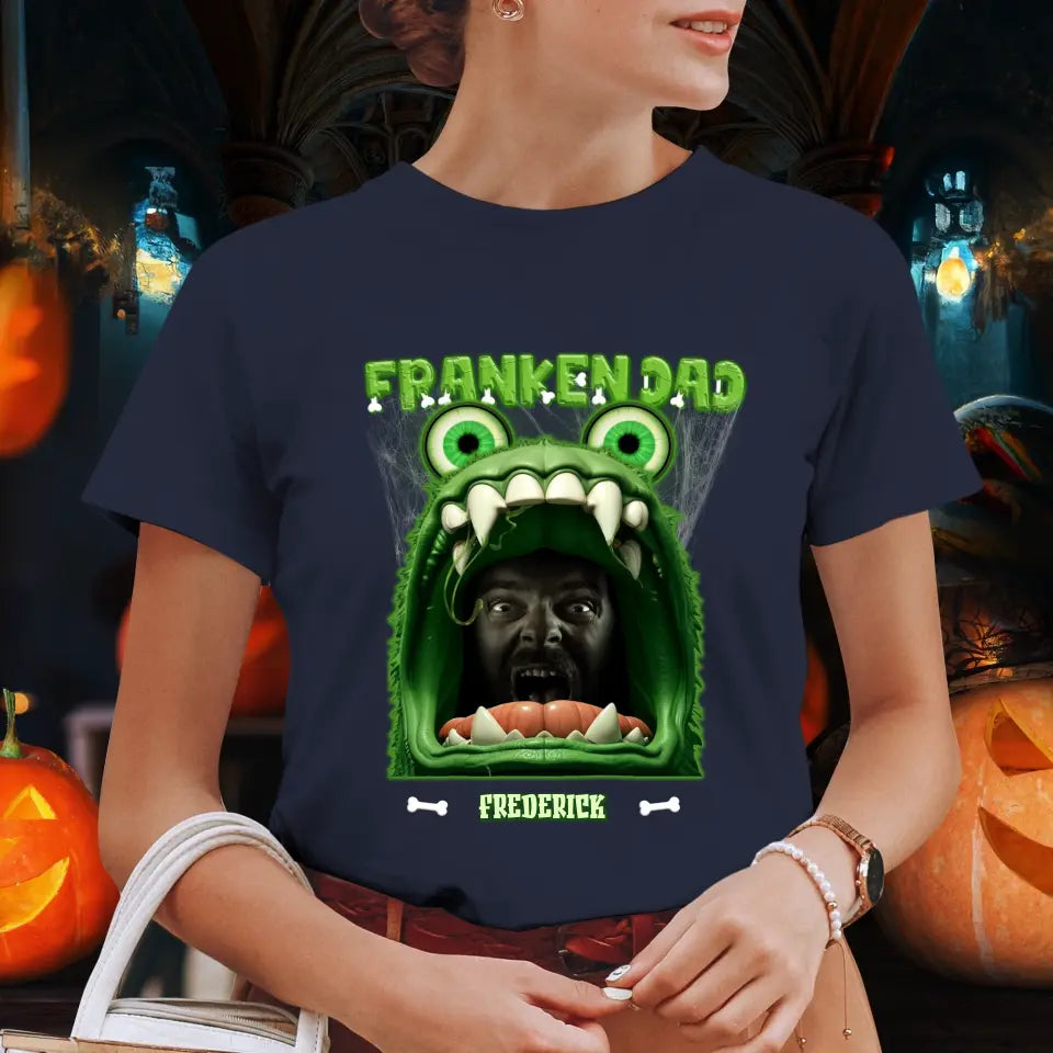 Franken Dad - Custom Photo - Personalized Gifts For Dad - T-shirt