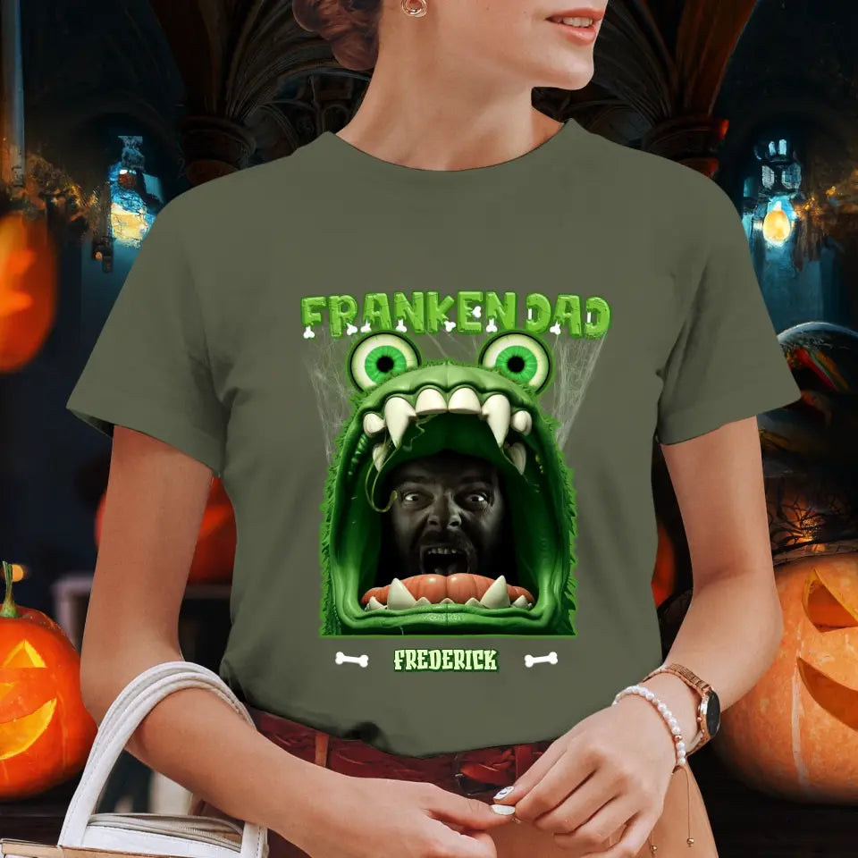 Franken Dad - Custom Photo - Personalized Gifts For Dad - T-shirt