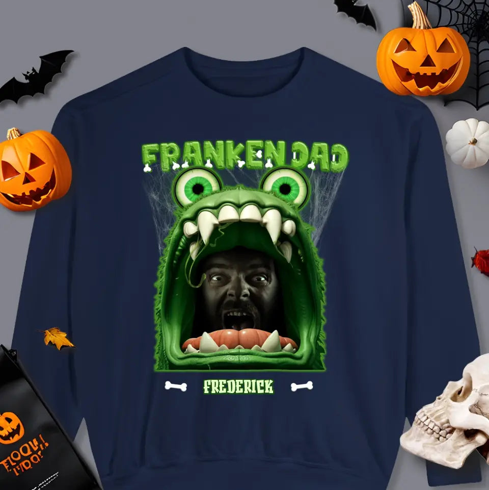 Franken Dad - Custom Photo - Personalized Gifts For Dad - T-shirt