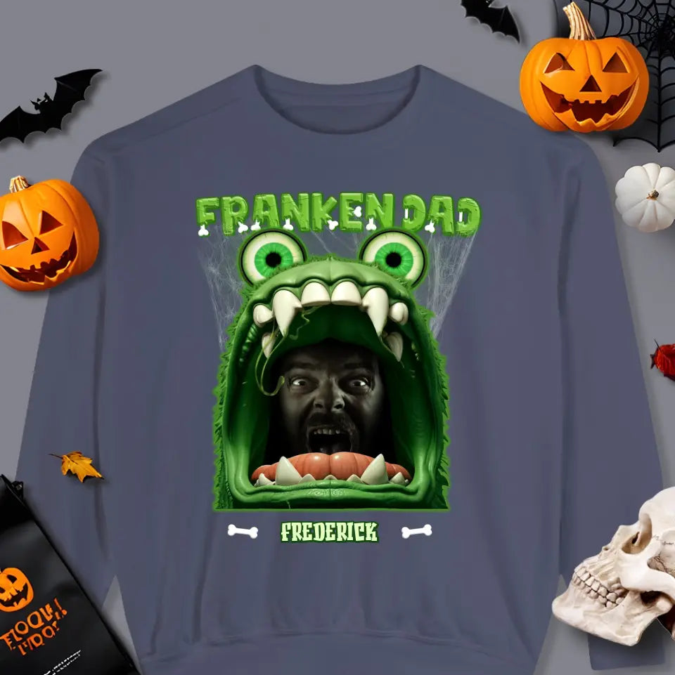 Franken Dad - Custom Photo - Personalized Gifts For Dad - T-shirt