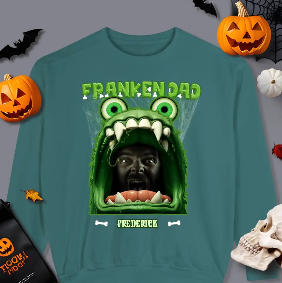 Franken Dad - Custom Photo - Personalized Gifts For Dad - T-shirt