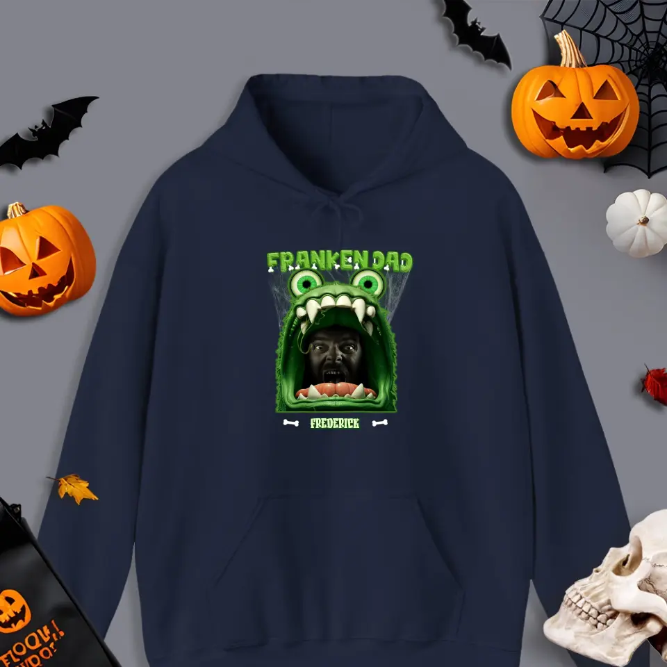 Franken Dad - Custom Photo - Personalized Gifts For Dad - Hoodie