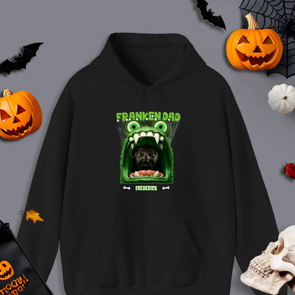 Franken Dad - Custom Photo - Personalized Gifts For Dad - Hoodie