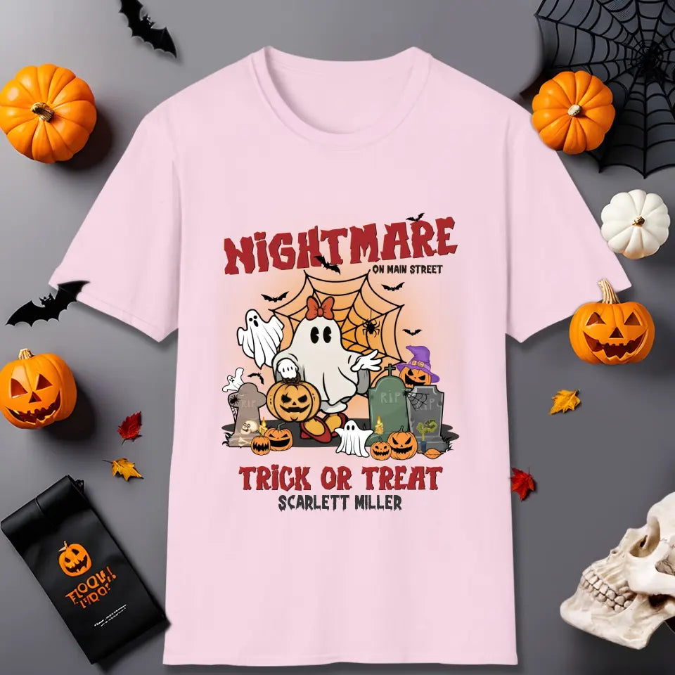 Nightmare On Main Street - Custom Name - Personalized Gifts For Mom - T-Shirt