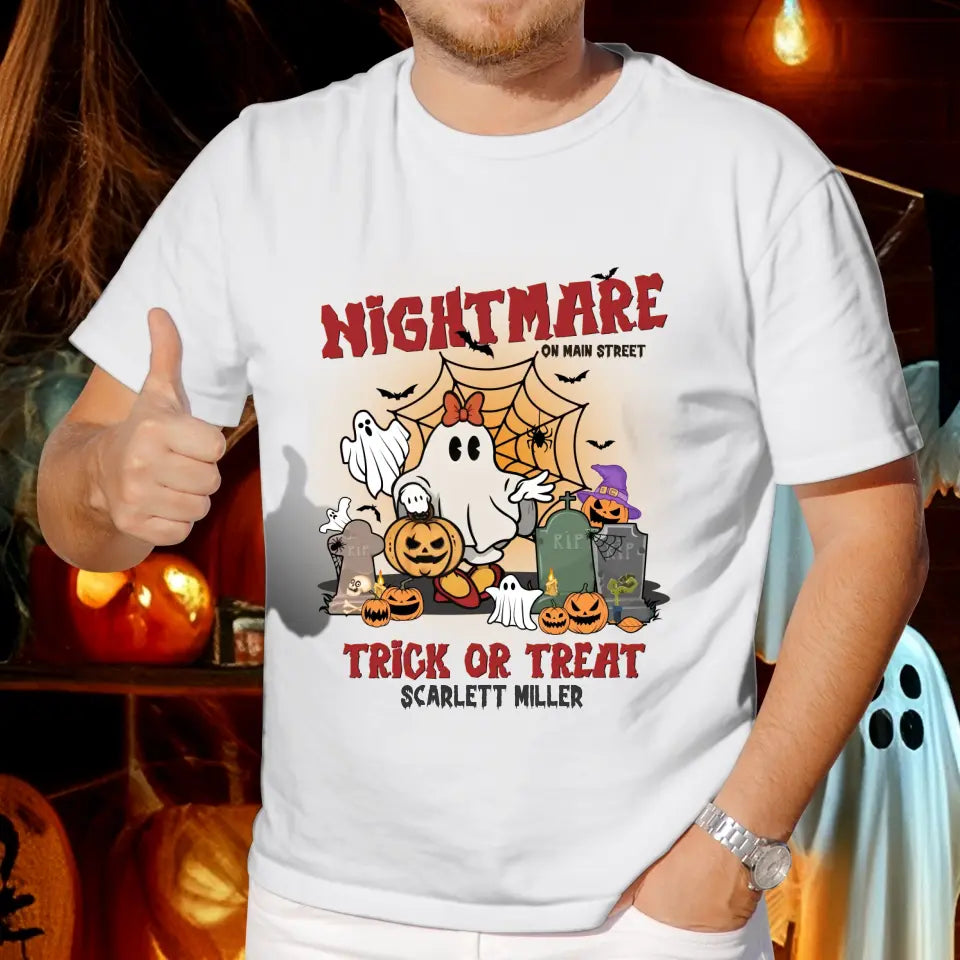 Nightmare On Main Street - Custom Name - Personalized Gifts For Mom - T-Shirt