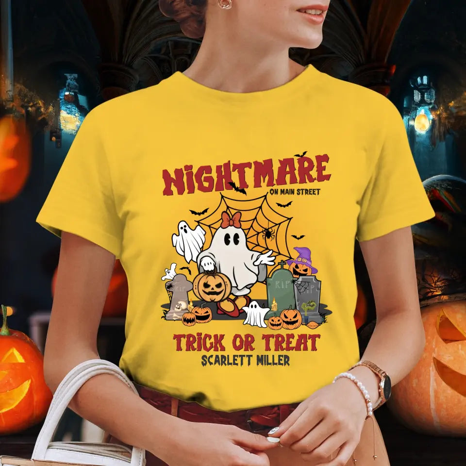 Nightmare On Main Street - Custom Name - Personalized Gifts For Mom - T-Shirt