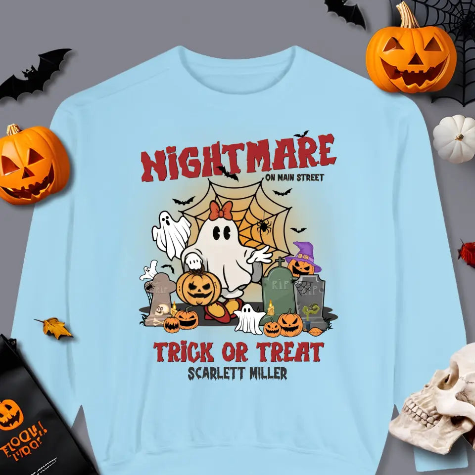 Nightmare On Main Street - Custom Name - Personalized Gifts For Mom - Sweater